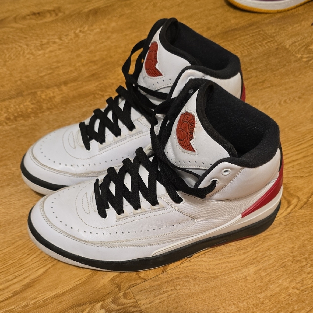 Kids White and Red Sneakers